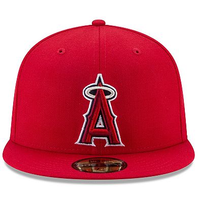 Men's New Era Red Los Angeles Angels Game Authentic Collection On-Field 59FIFTY Fitted Hat