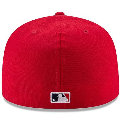 Men's New Era Red Los Angeles Angels Game Authentic Collection On-Field 59FIFTY Fitted Hat
