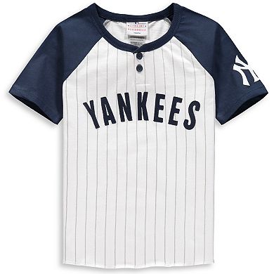 Youth White/Navy New York Yankees Game Day Jersey T-Shirt