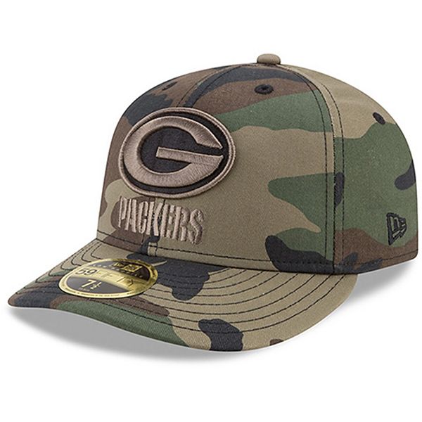 Men's Green Bay Packers New Era Camo Woodland 59FIFTY Fitted Hat