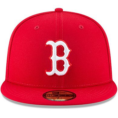 Men's New Era Red Boston Red Sox Fashion Color Basic 59FIFTY Fitted Hat