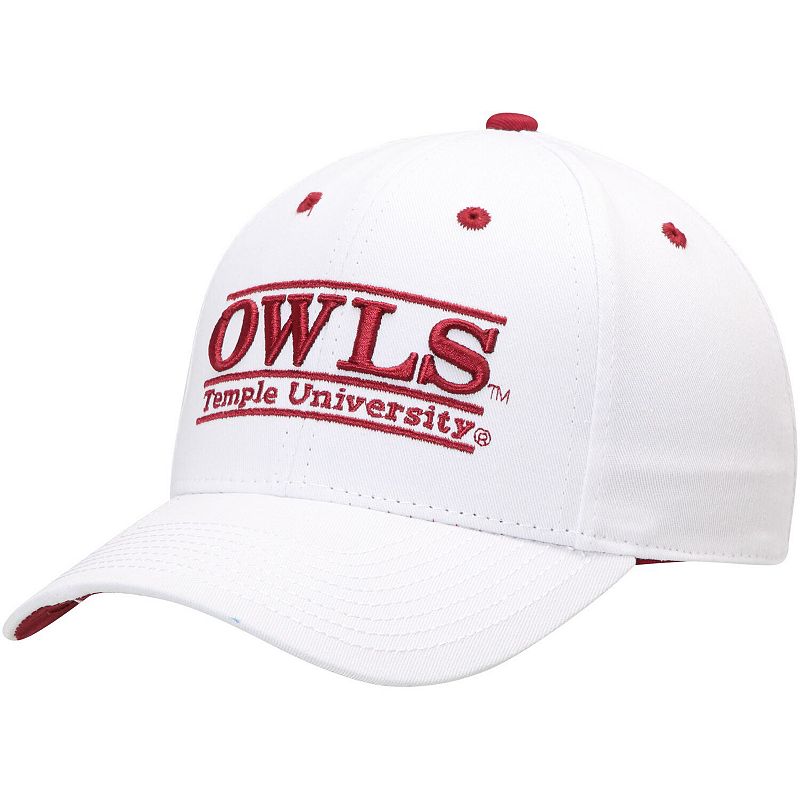 Mens The Game White Temple Owls Classic Bar Adjustable Snapback Hat