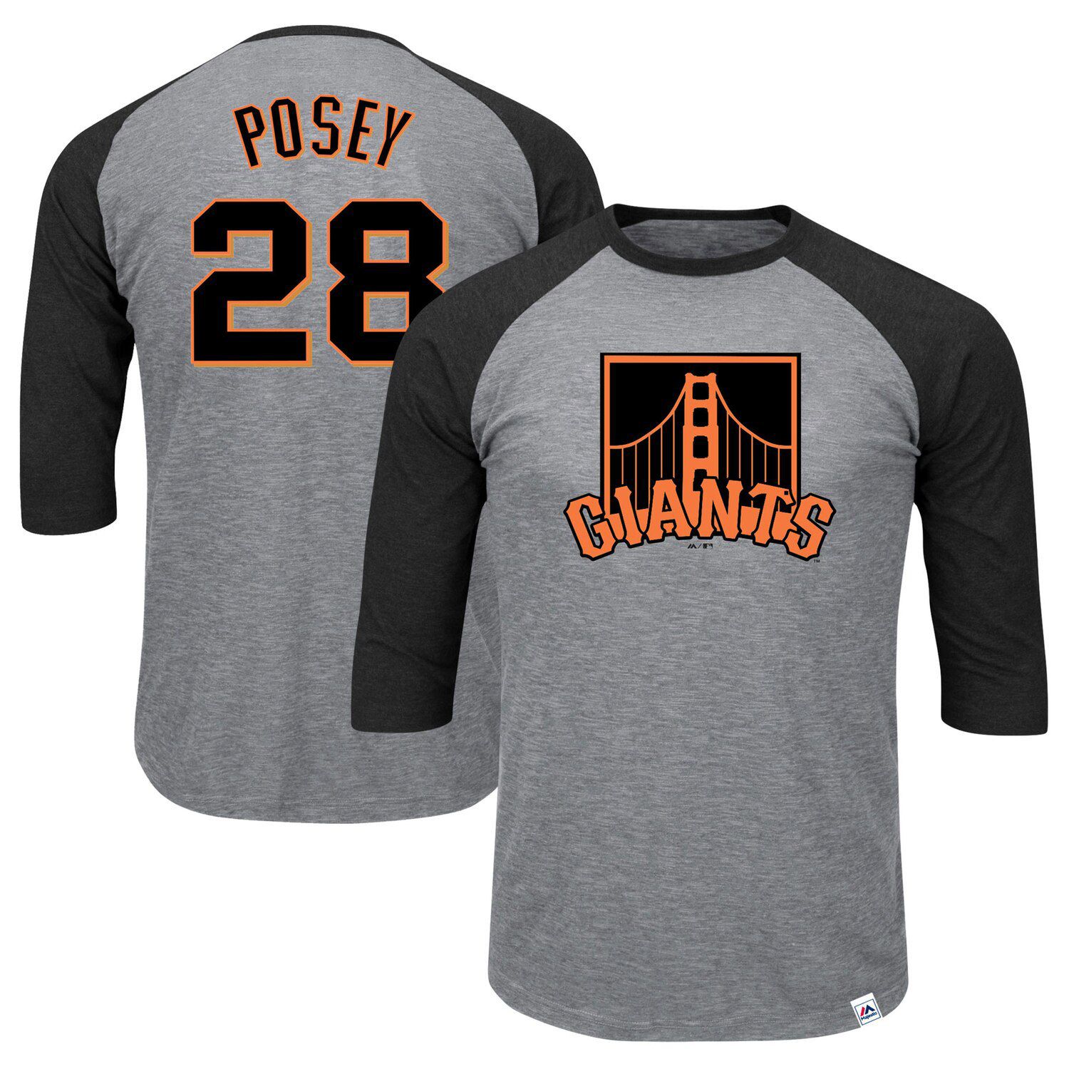 Buster Posey Heathered Gray/Black 