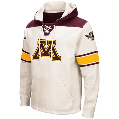 Men's Colosseum Cream Minnesota Golden Gophers 2.0 Lace-Up Pullover Hoodie