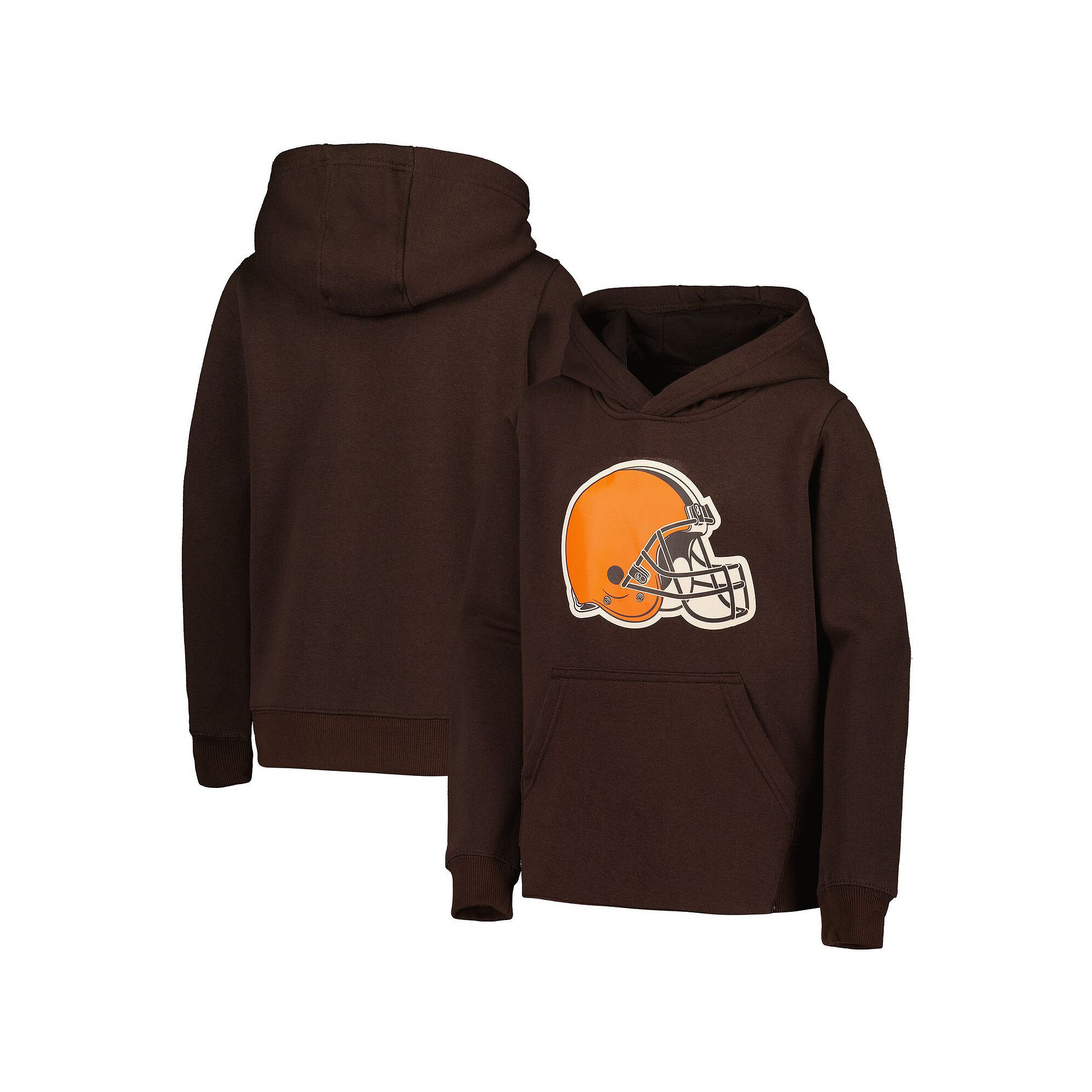 Youth Brown Cleveland Browns Team Logo Pullover Hoodie, Boys, Size: YTH Me