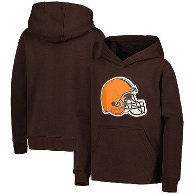 Youth Brown Cleveland Browns Team Logo Pullover Hoodie