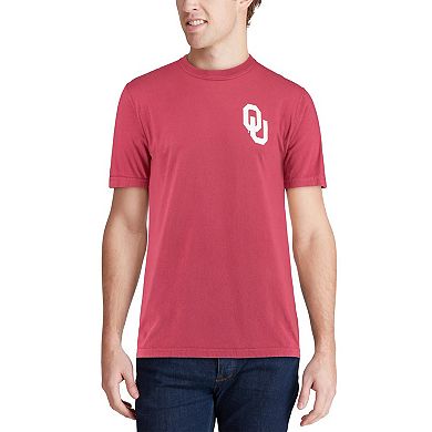 Men's Crimson Oklahoma Sooners Baseball Flag Comfort Colors T-Shirt