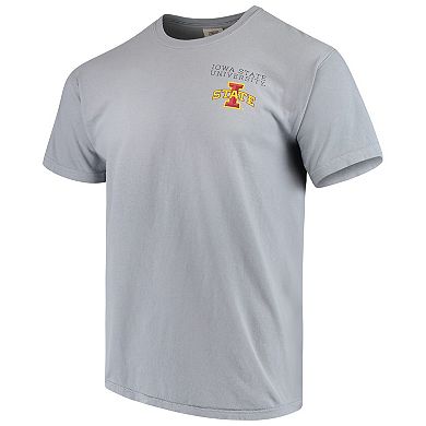 Men's Gray Iowa State Cyclones Team Comfort Colors Campus Scenery T-Shirt