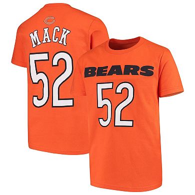 Youth Khalil Mack Orange Chicago Bears Mainliner Player Name & Number T-Shirt