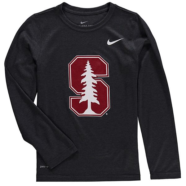 Nike Men's Stanford Cardinal Cardinal Dri-Fit Logo Long Sleeve Hoodie T-Shirt, XXL, Red