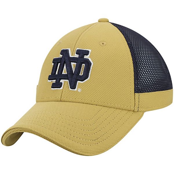Men's Under Armour Gold Notre Dame Fighting Irish Team Logo Sideline  Blitzing Accent Flex Hat