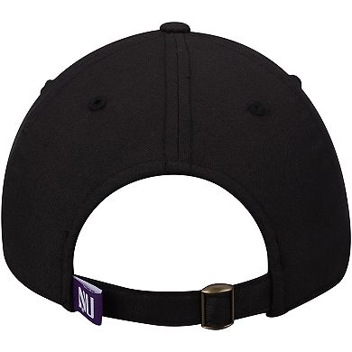 Men's Top of the World Black Northwestern Wildcats Primary Logo Staple Adjustable Hat