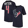 Youth Deshaun Watson Navy Houston Texans Grinder Logo Name & Number T-Shirt