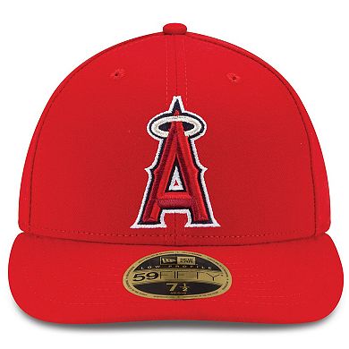 Men's New Era Red Los Angeles Angels Alt Authentic Collection On-Field Low Profile 59FIFTY Fitted Hat