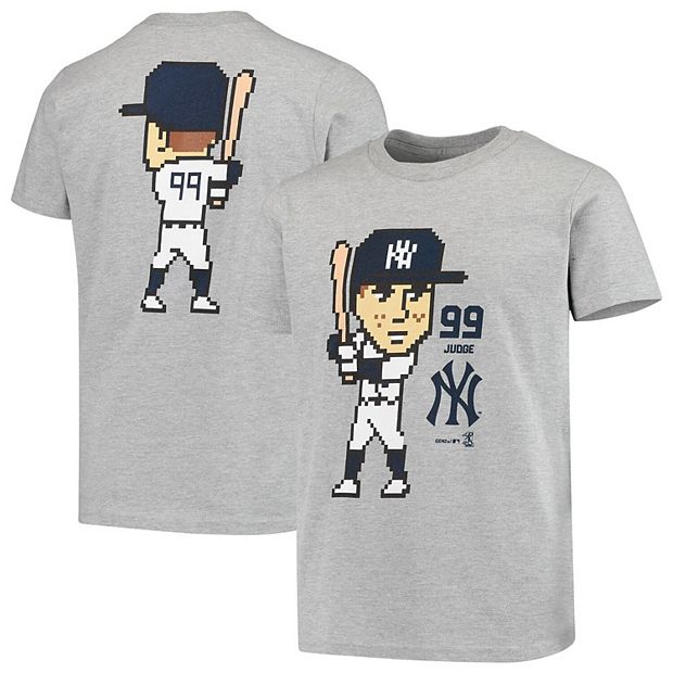 Aaron Judge New York Yankees Youth Pixel Player T-Shirt - Heathered Gray