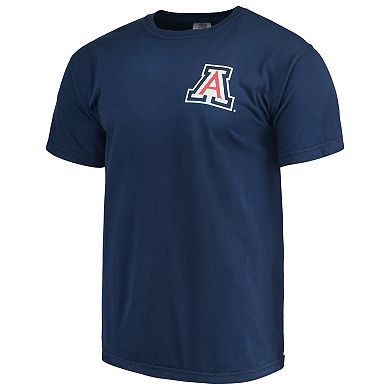 Men's Navy Arizona Wildcats Baseball Flag Comfort Colors T-Shirt