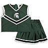 Girls Youth Green Michigan State Spartans Two-Piece Cheer Set