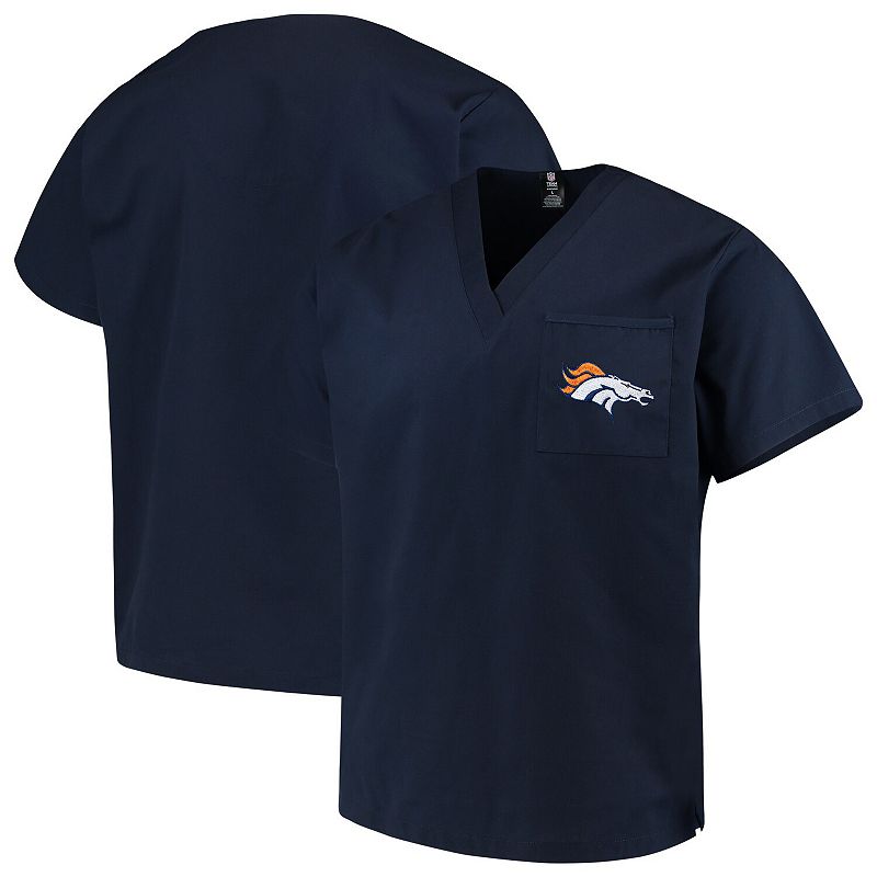 Mens Concepts Sport Navy Denver Broncos Scrub Top, Size: Large, Blue