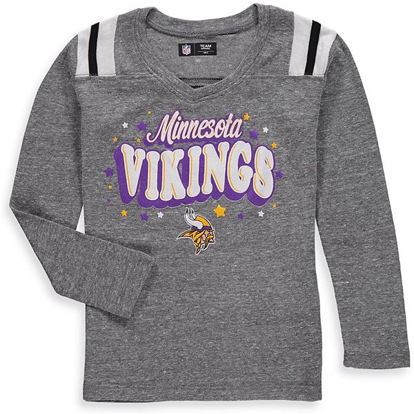 Women's '47 Purple Minnesota Vikings Tom Cat Long Sleeve T-Shirt Size: Small