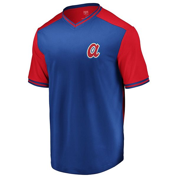 Men's Atlanta Braves Majestic Gray/Royal Cooperstown Collection