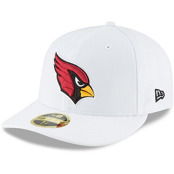 Men's New Era White Arizona Cardinals Omaha Low Profile 59FIFTY Fitted Hat