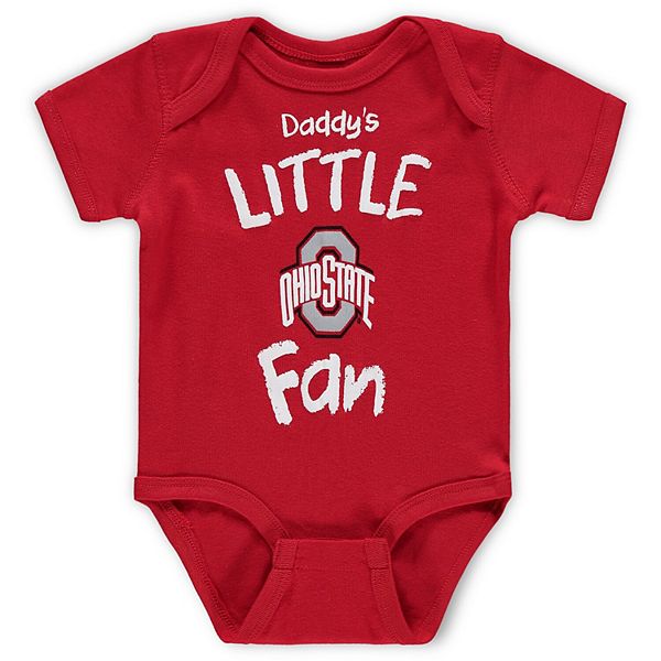 Infant Red Ohio State Buckeyes Daddy's Little Fan Creeper