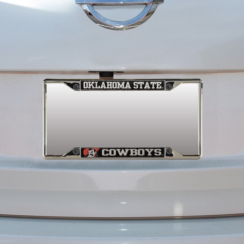 Oklahoma State Cowboys Small Over Small Mega License Plate Frame, Multicolo