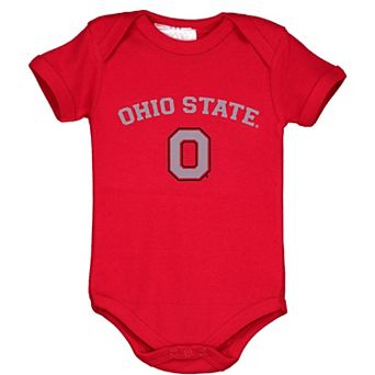 Infant Scarlet Ohio State Buckeyes Arch & Logo Bodysuit