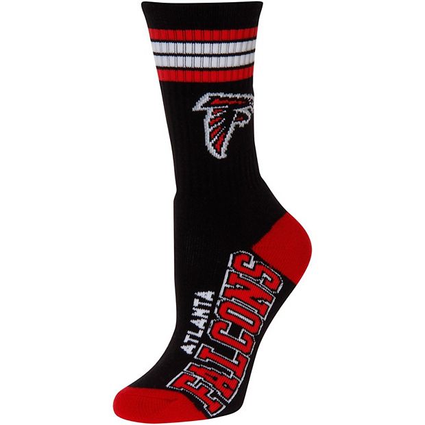 for Bare Feet Atlanta Falcons 4-Stripe Deuce Crew Socks - Youth - Each