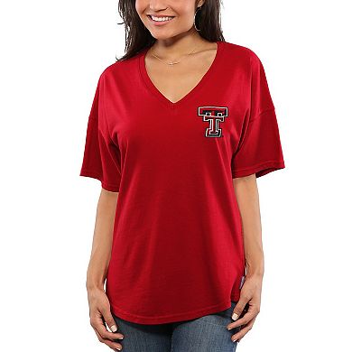 Women's Red Texas Tech Red Raiders Spirit Jersey Oversized T-Shirt
