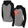 Women's G-III 4Her by Carl Banks Heathered Gray/Black Cleveland Browns Championship Team Ring Pullover Hoodie