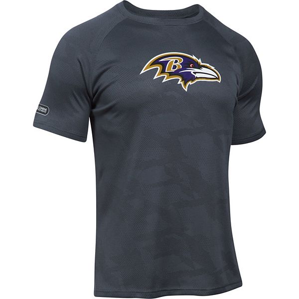 golf Hundimiento Deflector Men's Under Armour Charcoal Baltimore Ravens Combine Authentic Jacquard Tech  T-Shirt