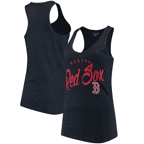 Womens 5th And Ocean By New Era Navy Boston Red Sox Tri Blend Racerback Tank Top