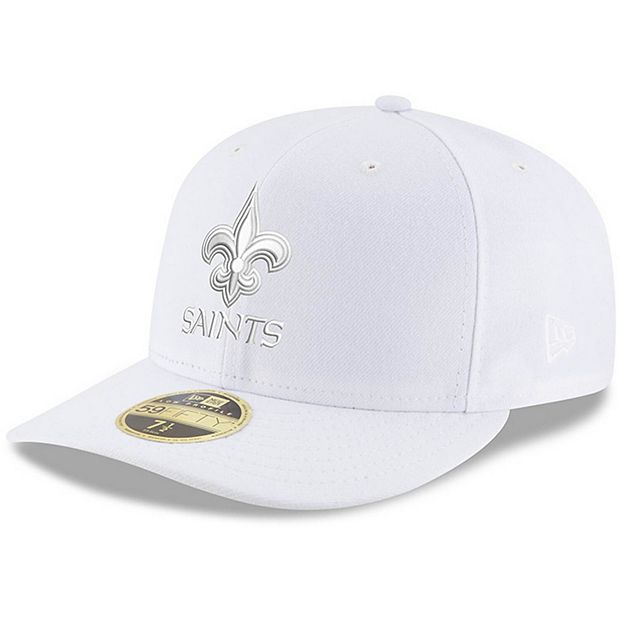 Men's New Era New Orleans Saints White on White Low Profile