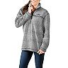 Women's Gray LSU Tigers Sherpa Super Soft Quarter-Zip Pullover Jacket