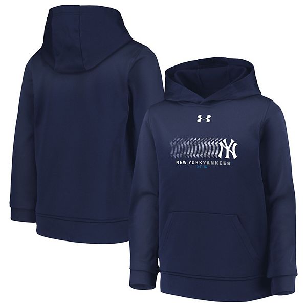 Youth Under Armour Navy New York Yankees Fleece Performance Pullover Hoodie