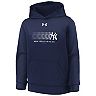 Youth Under Armour Navy New York Yankees Fleece Performance Pullover Hoodie