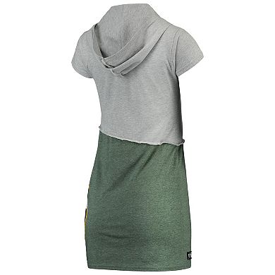 Women's Refried Apparel Gray/Green Green Bay Packers Sustainable Hooded Mini Dress