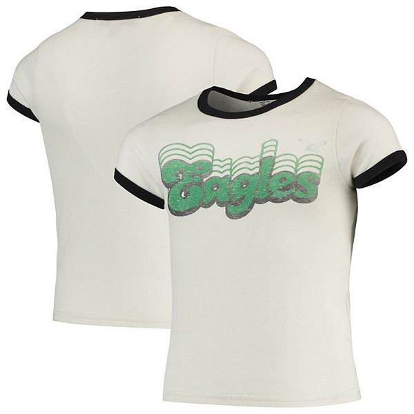 Women's Starter Cream Philadelphia Eagles Throwback Scrimmage V