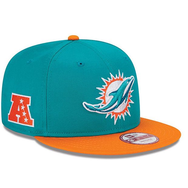 Youth New Era Aqua/Orange Miami Dolphins Baycik 9FIFTY Snapback Adjustable  Hat