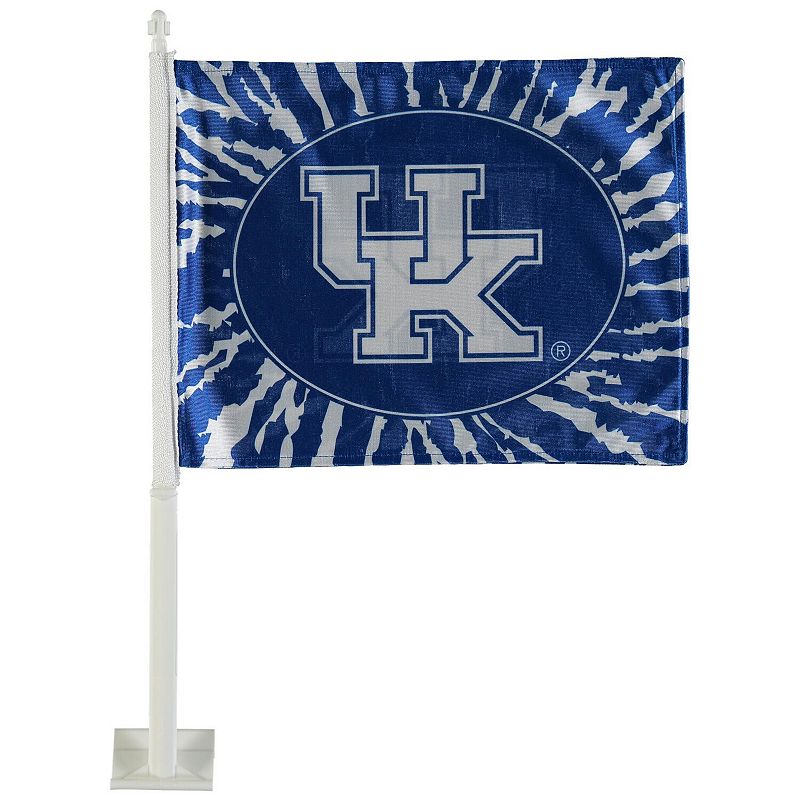Kentucky Wildcats Tie-Dye Two-Sided Fashion Car Flag, Multicolor