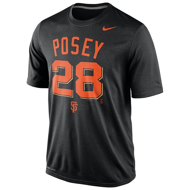 Oblea detrás Amplificador Men's Nike Buster Posey Black San Francisco Giants Legend Name & Number  Performance T-Shirt