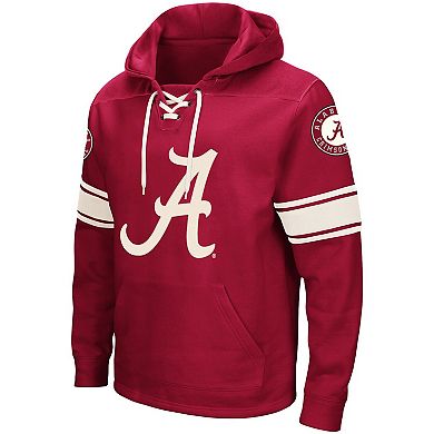 Men's Colosseum Crimson Alabama Crimson Tide 2.0 Lace-Up Pullover Hoodie
