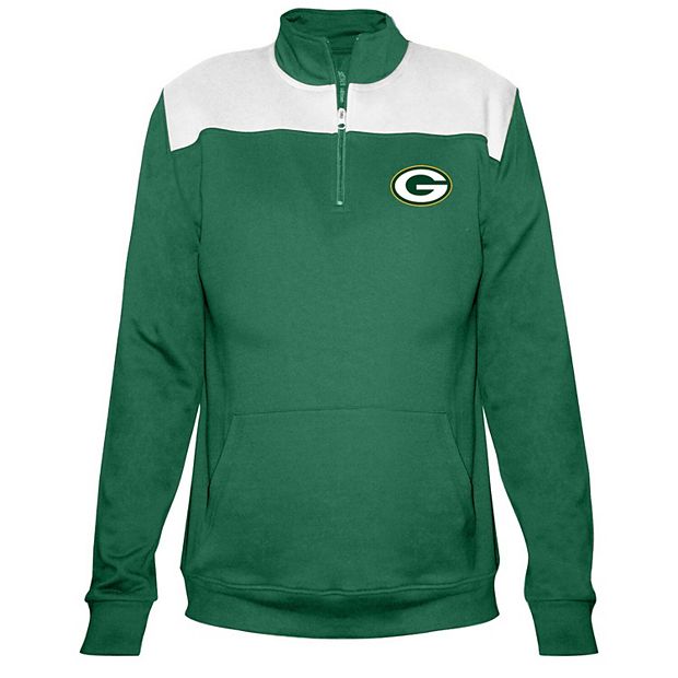 Women's Majestic Green Green Bay Packers Plus Size 1/4-Zip Fleece Pullover  Sweatshirt