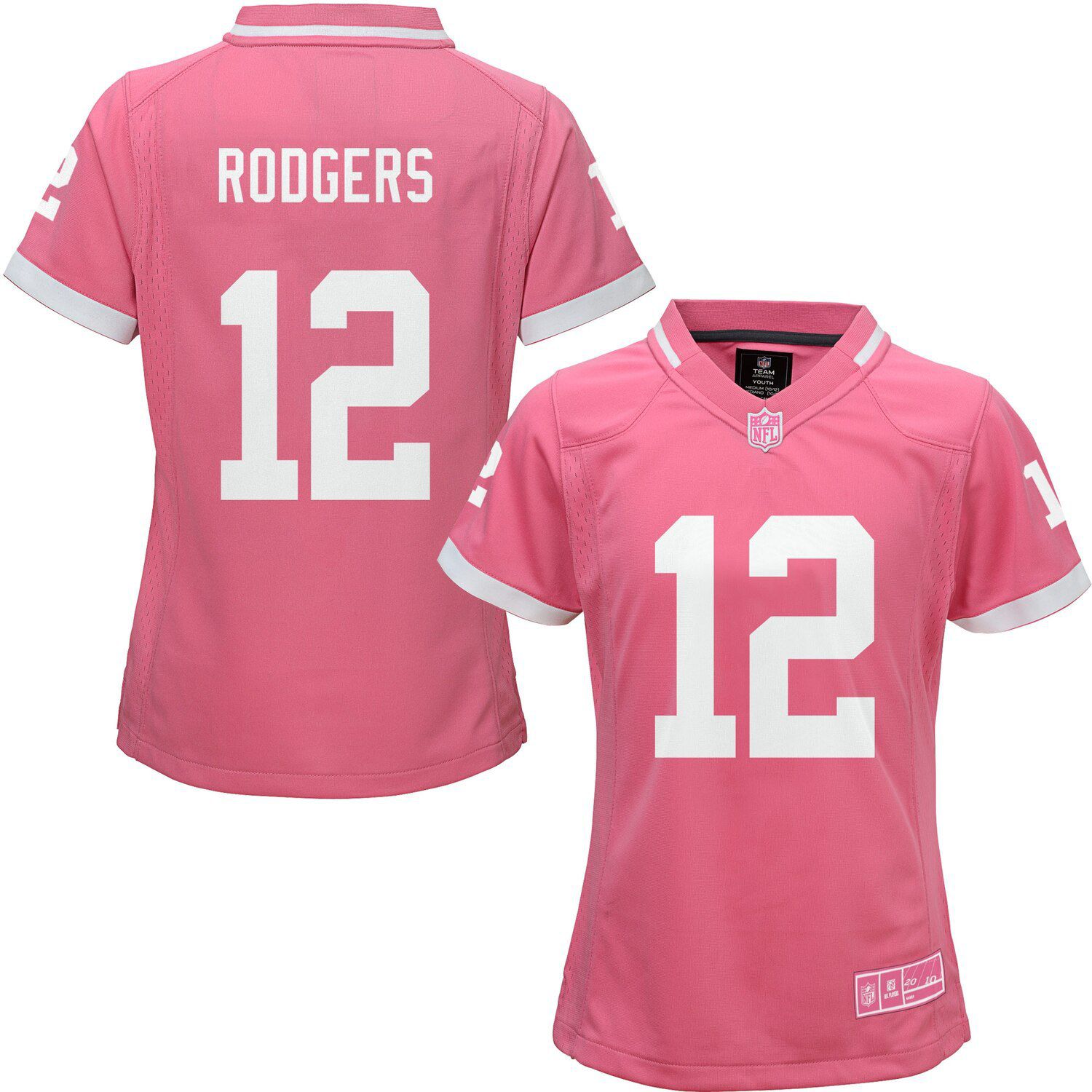 aaron rodgers pink jersey