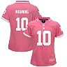 Girls Youth Eli Manning Pink New York Giants Fashion Bubble Gum Jersey