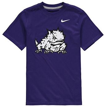 Youth Nike Purple TCU Horned Frogs Cotton Logo T-Shirt