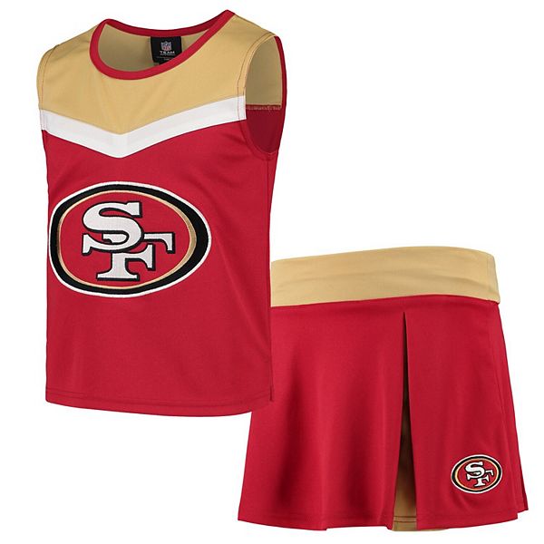 Girls Toddler Scarlet San Francisco 49ers Cheer Captain Dress with Bloomers