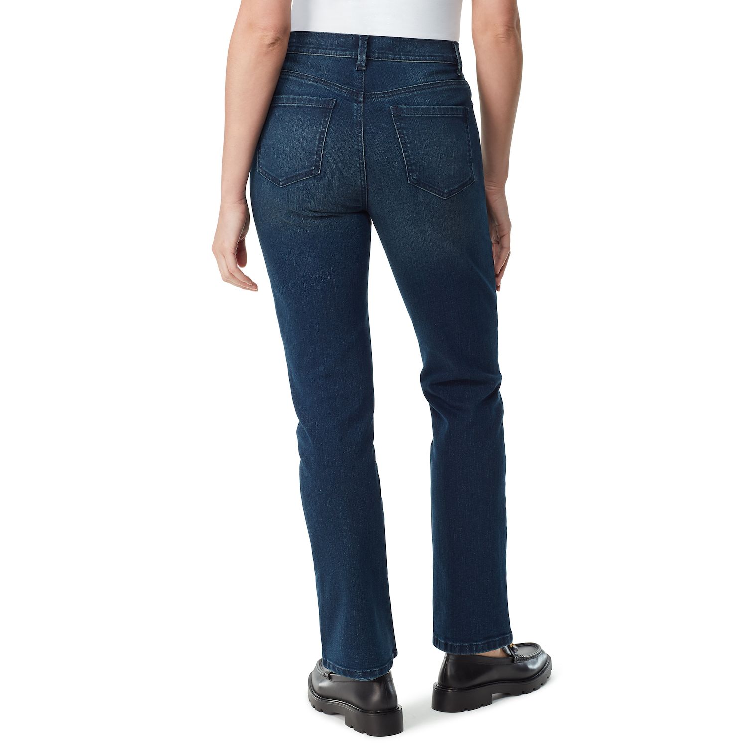 Gloria Vanderbilt Amanda Women's Plus 24W Blue Denim Tapered Stretch