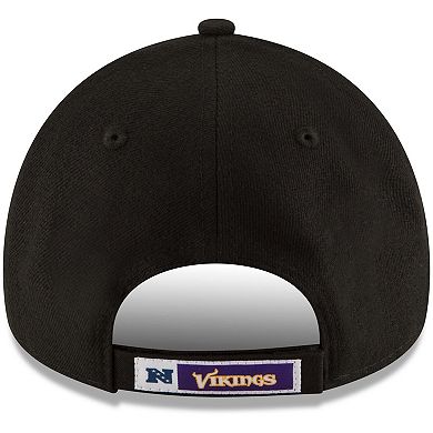 Men's New Era Black Minnesota Vikings The League 9FORTY Adjustable Hat
